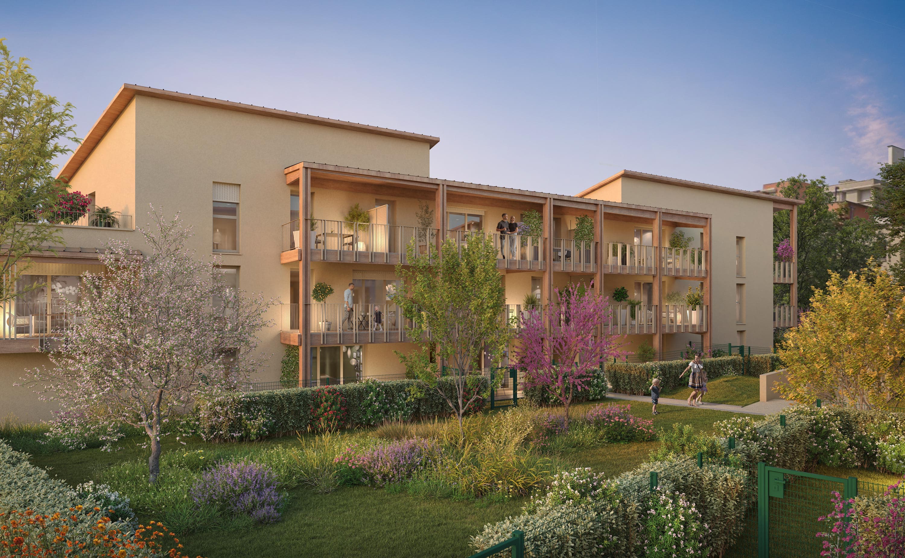 L'Archipel — Vue d'ensemble de la résidence à Toulouse La Maourine